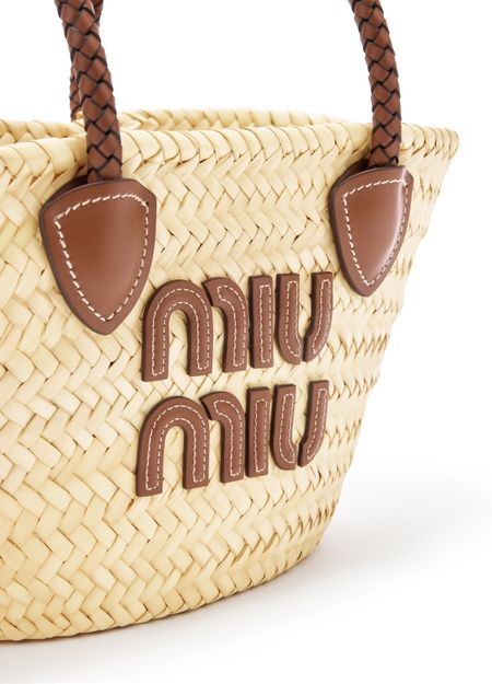 MIU MIU Small raffia tote bag - Image 6