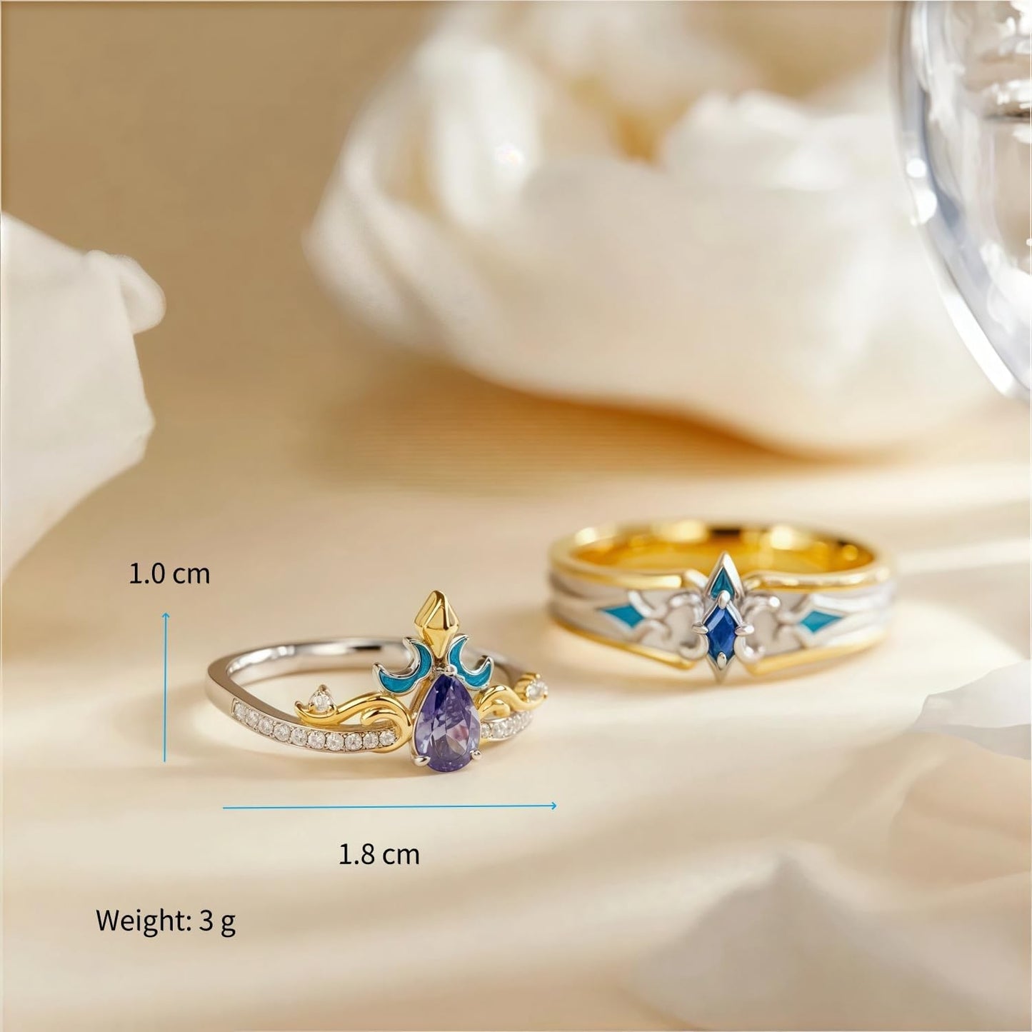 Sizuuenn Haragami Nouvillette Ring, Cosplay, Accessories, Anime, Accessories, School Festivals, Cultural Festivals, Festivals, Halloween, Events, Props for Photography, Commemorative, Present, Women's