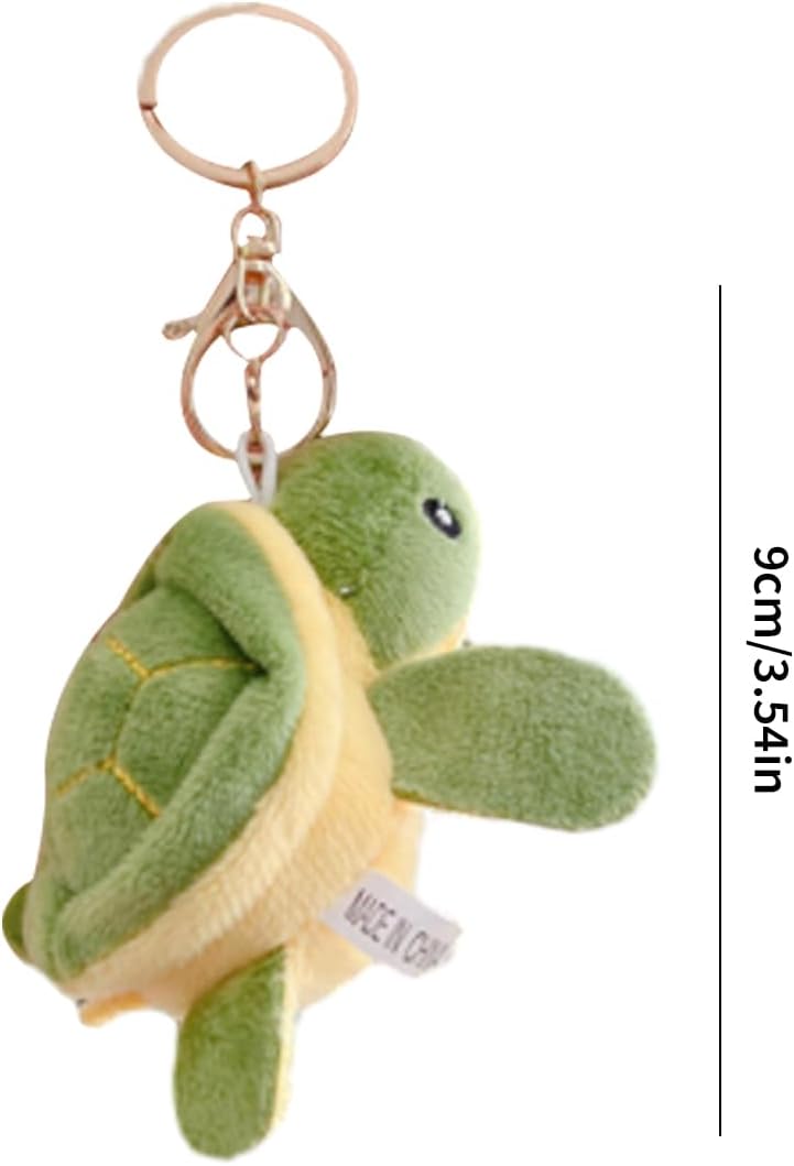 Yavoluy Plush Turtle Turtle Keychain Keychain Cute Pendant Bag Charm Plush Mascot Turtle Toy, Carabiner included
