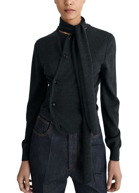 LEMAIRE スカーフ付き ツイスト入り カーディガン - Image 6