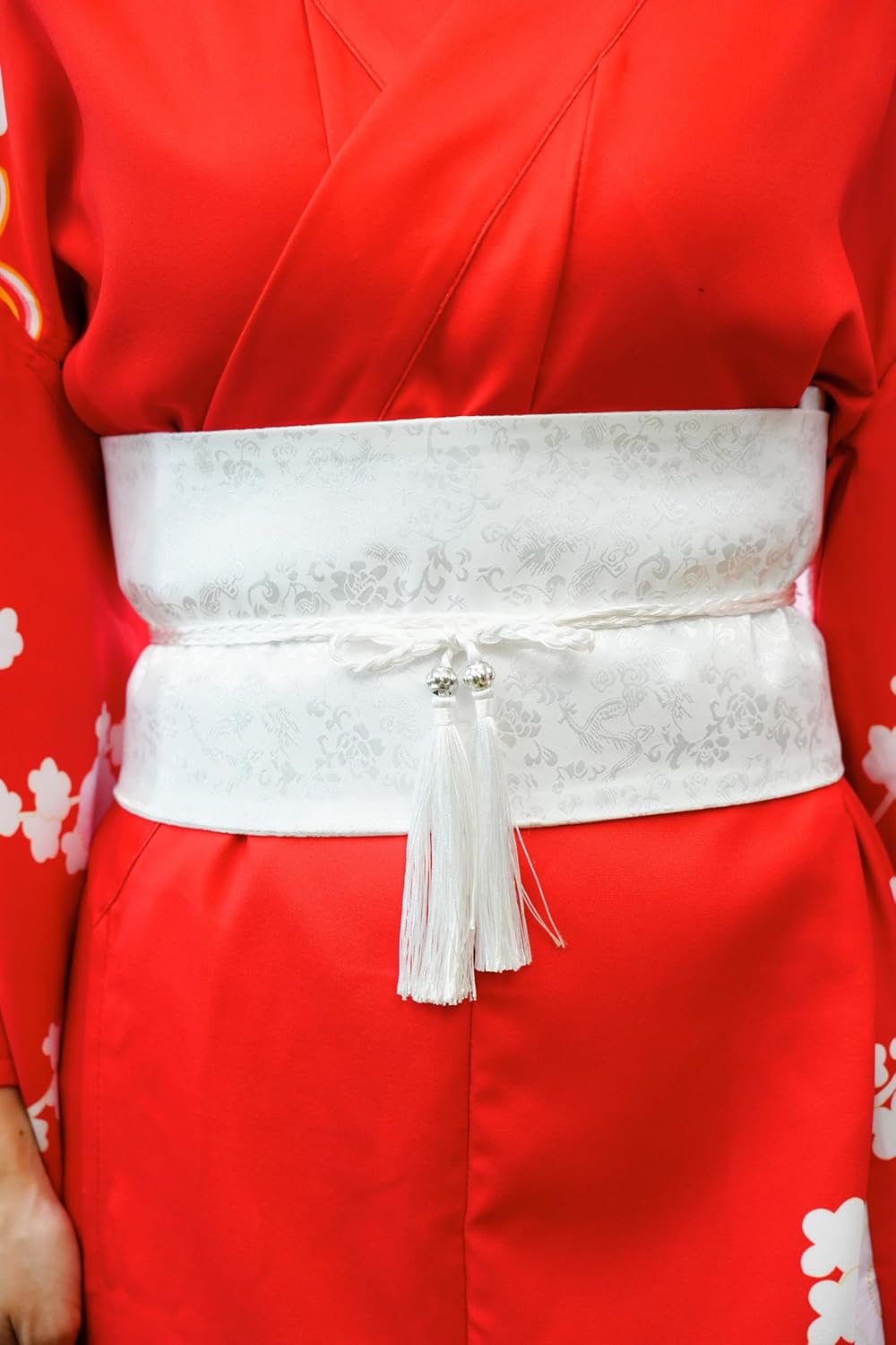 Clear Stone Halloween Cosplay Women's Kimono Set, Red