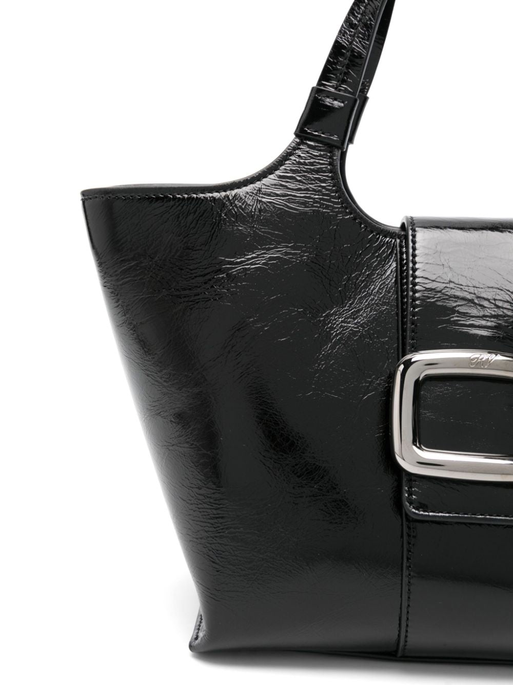 Roger Roger Vivier Grand Vivier Choc Leather Mini Bag - Image 6