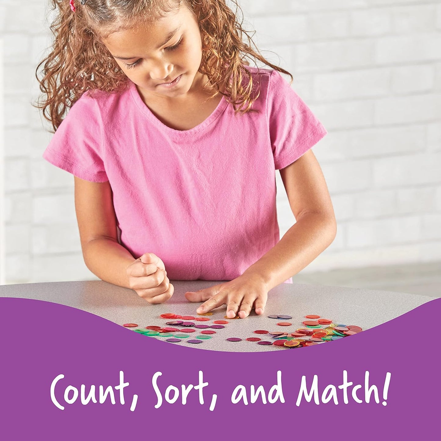 Learning Resources Colorful Counter for Math Teaching Materials, Transparent Snaps + Snap Cubes, Pack of 100 (Purchase Set)