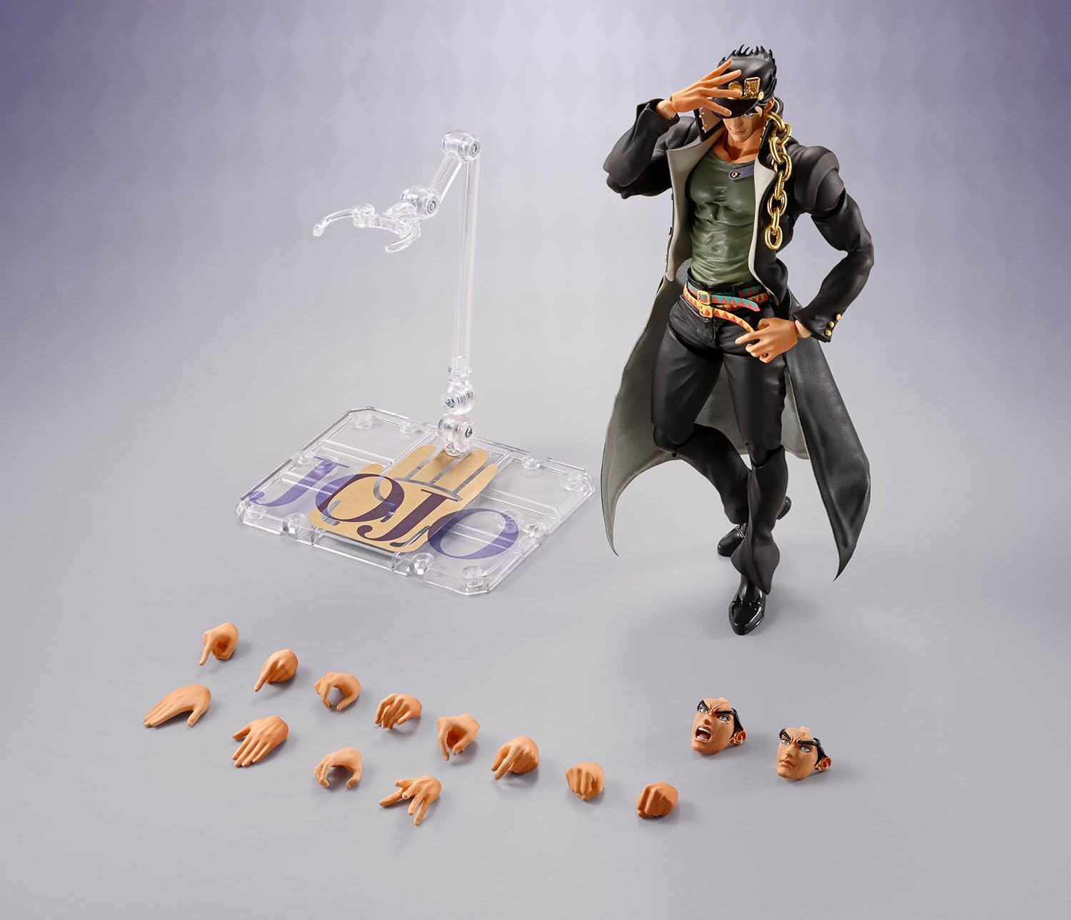 Tamashi Nations S.H. Figuarts Jojo's Bizarre Adventure Stardust Crusaders Jotaro Kujo, Approx. 6.7 inches (170 mm), PVC, ABS, Fabric, Metal, Pre-Painted Action Figure