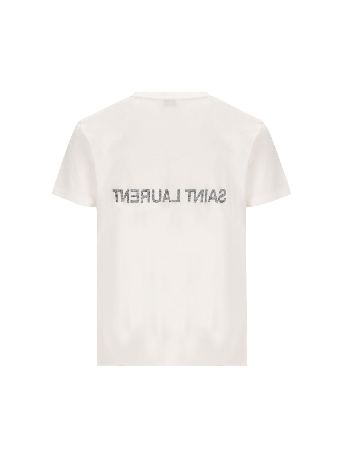 Saint サンローラン メンズs コットンホワイトTシャツ - Image 6