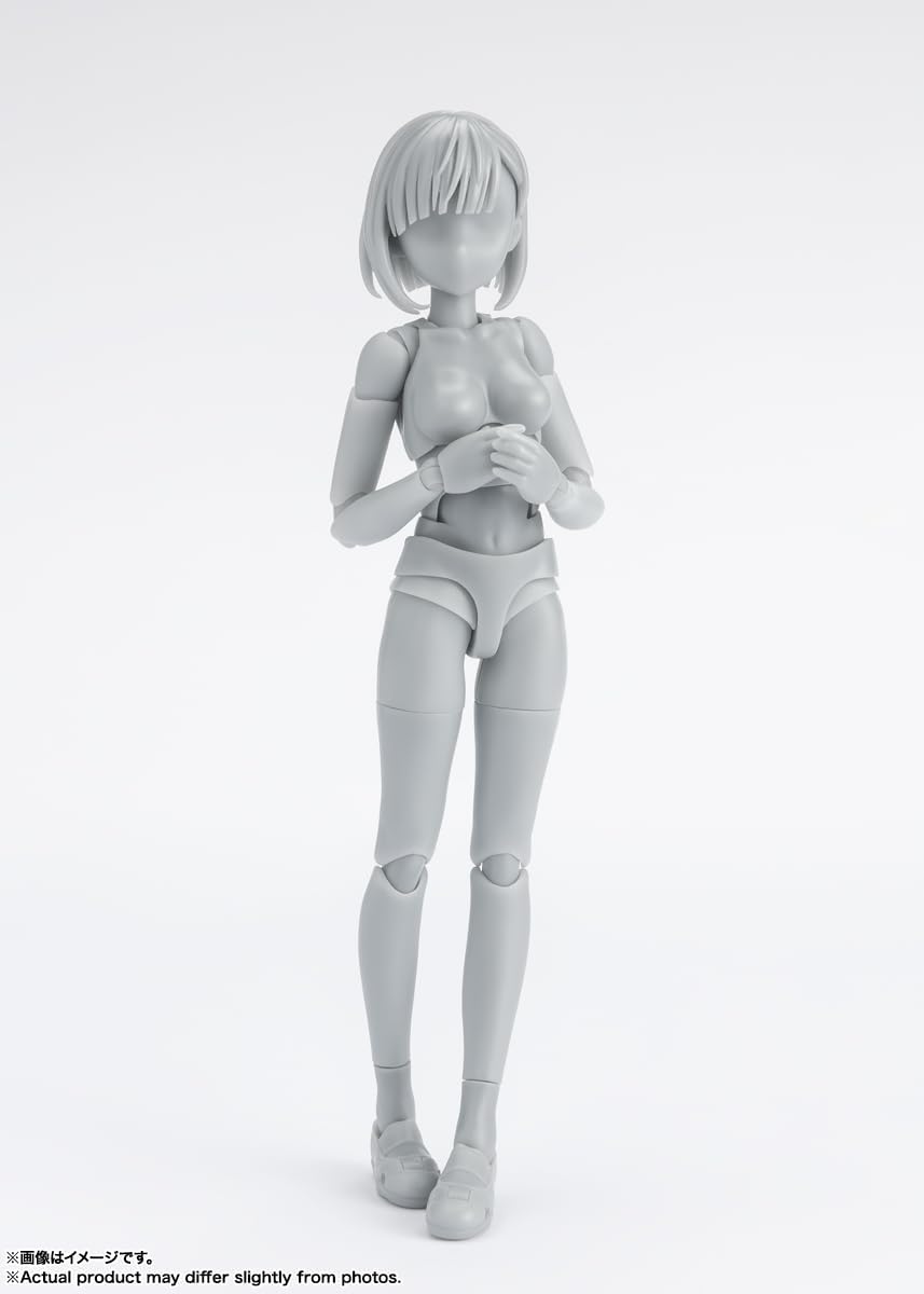 S.H. Figuarts Body-chan School Life Edition DX Set (Gray Color Ver.) Approx. 5.1 inches (130 mm), PVC & ABS Action Figure