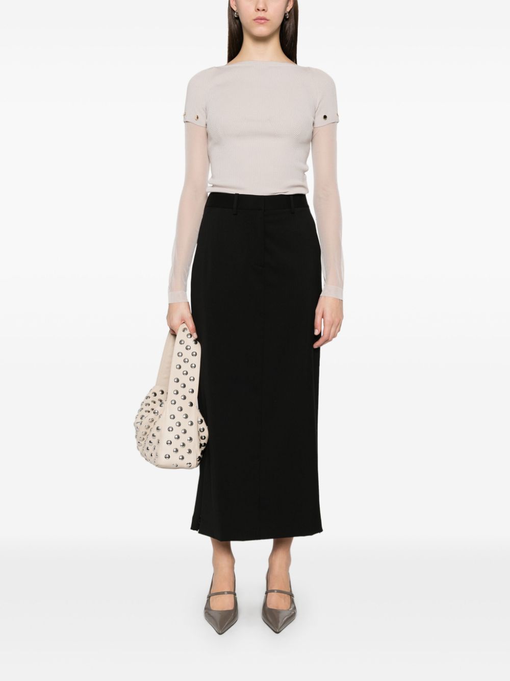 Sportmax SportMax Pre Layered Crewneckセーター - Image 6