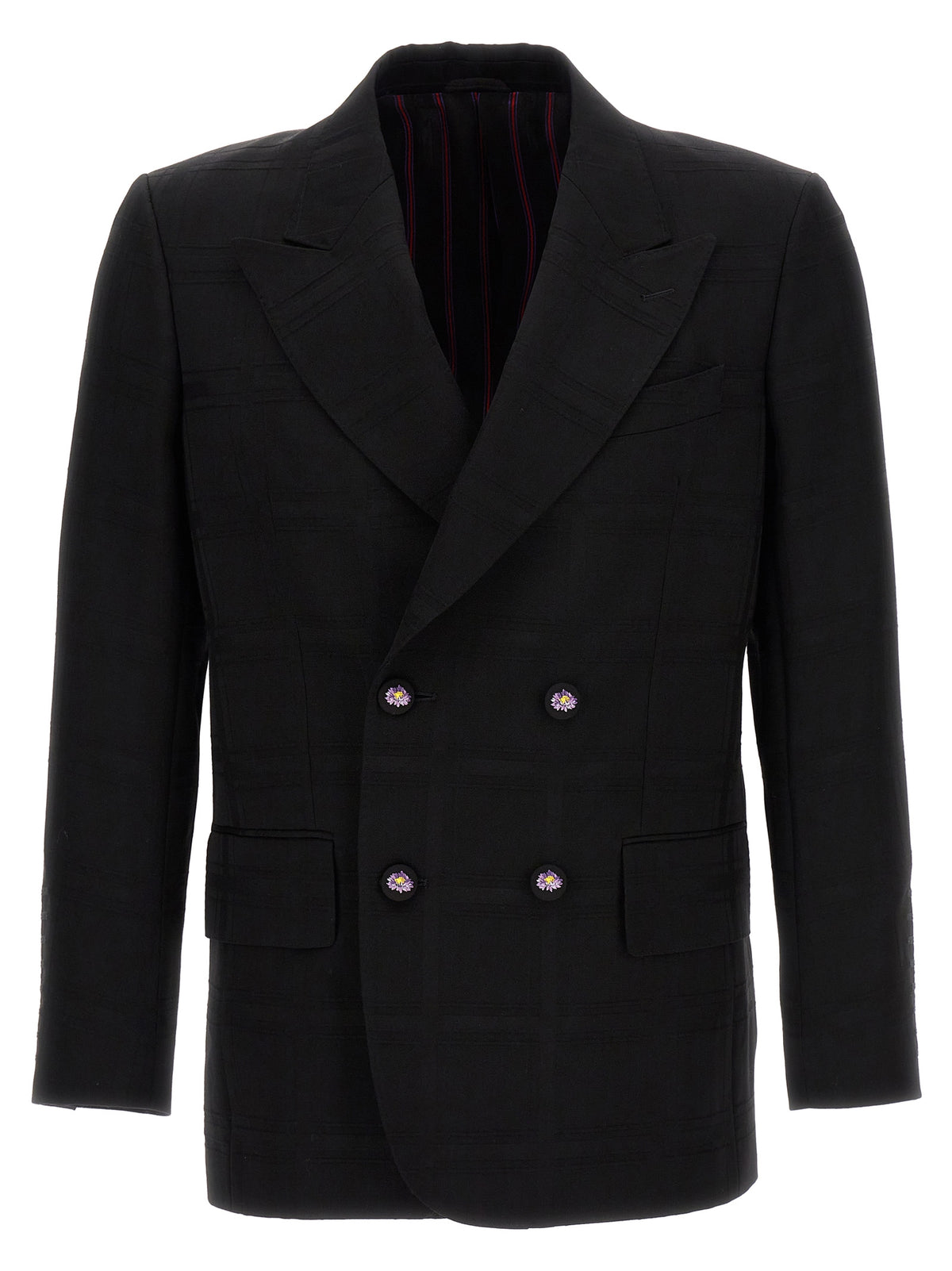 Etro Etroチェックダブル胸肉ブレザー - Image 6