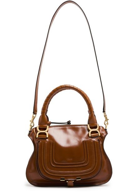 CHLOE Marcie small double worn glossy leather bag - Image 6