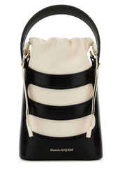 Alexander Mcqueen アレクサンダーマックイーンツートーンレザーとチュールネブラクロスボディバッグ - Image 6