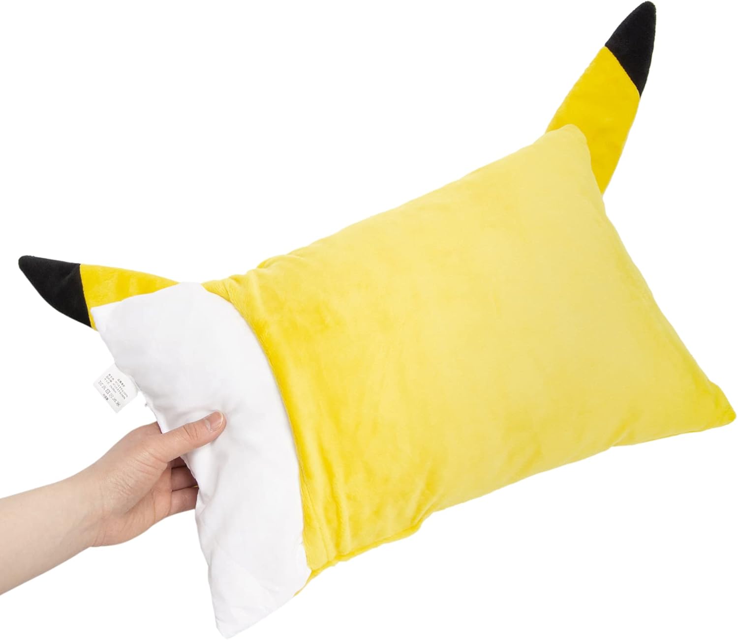 MORIPiLO Pokemon Pikachu Face Die-Cut Pillow, Small Size, Skin Friendly Micro Fabric, Goods, Plush Nap Pillow, 11.0 x 15.4 x 3.9 inches (28 x 39 x 10 cm), Yellow, Character Pillow Morisita