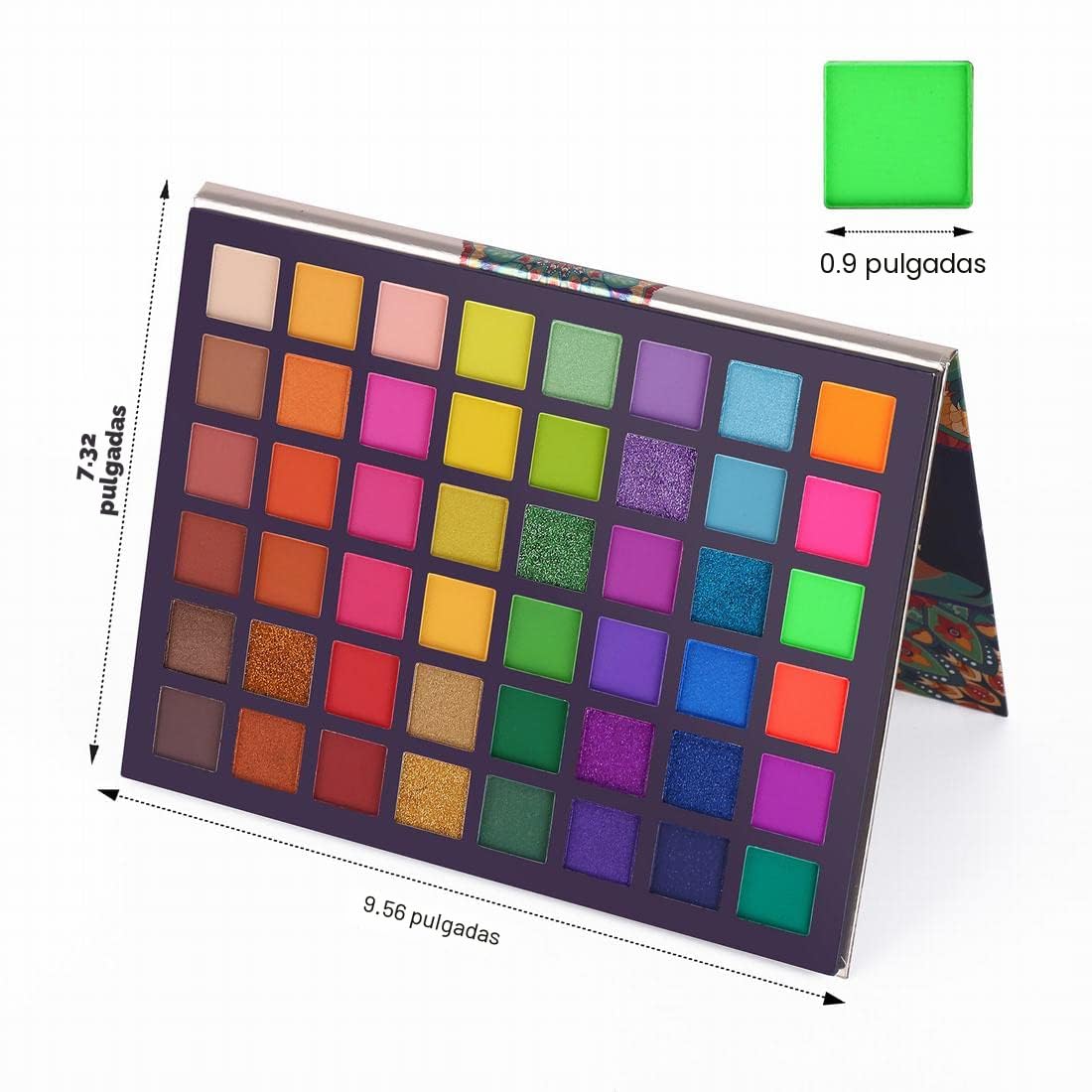 UCANBE EXOTIC FLAVORS - Paleta de maquillaje de sombra de ojos de neón – 48 colores de alta pigmentación – Juego de regalo de paleta de maquillaje de sombra de ojos con brillo mate arcoíris