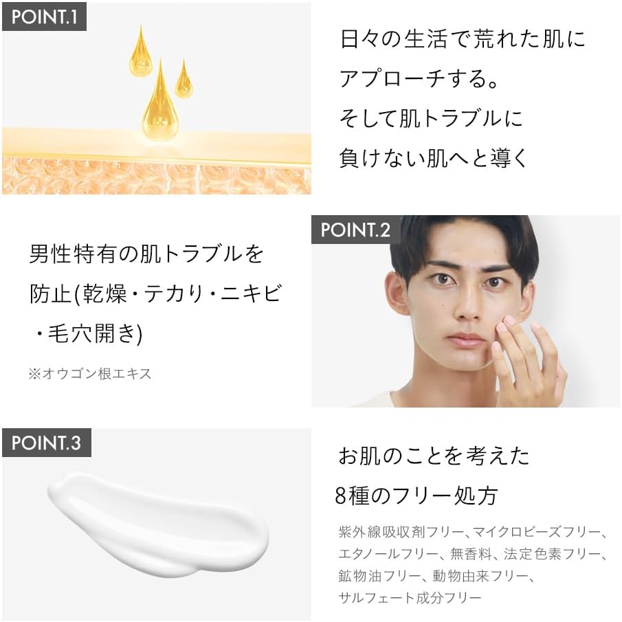 Lips Boy Medicated Milk Lotion, Men's, Dried, Shine, Acne, Moisturizing, 5.1 fl oz (150 ml)