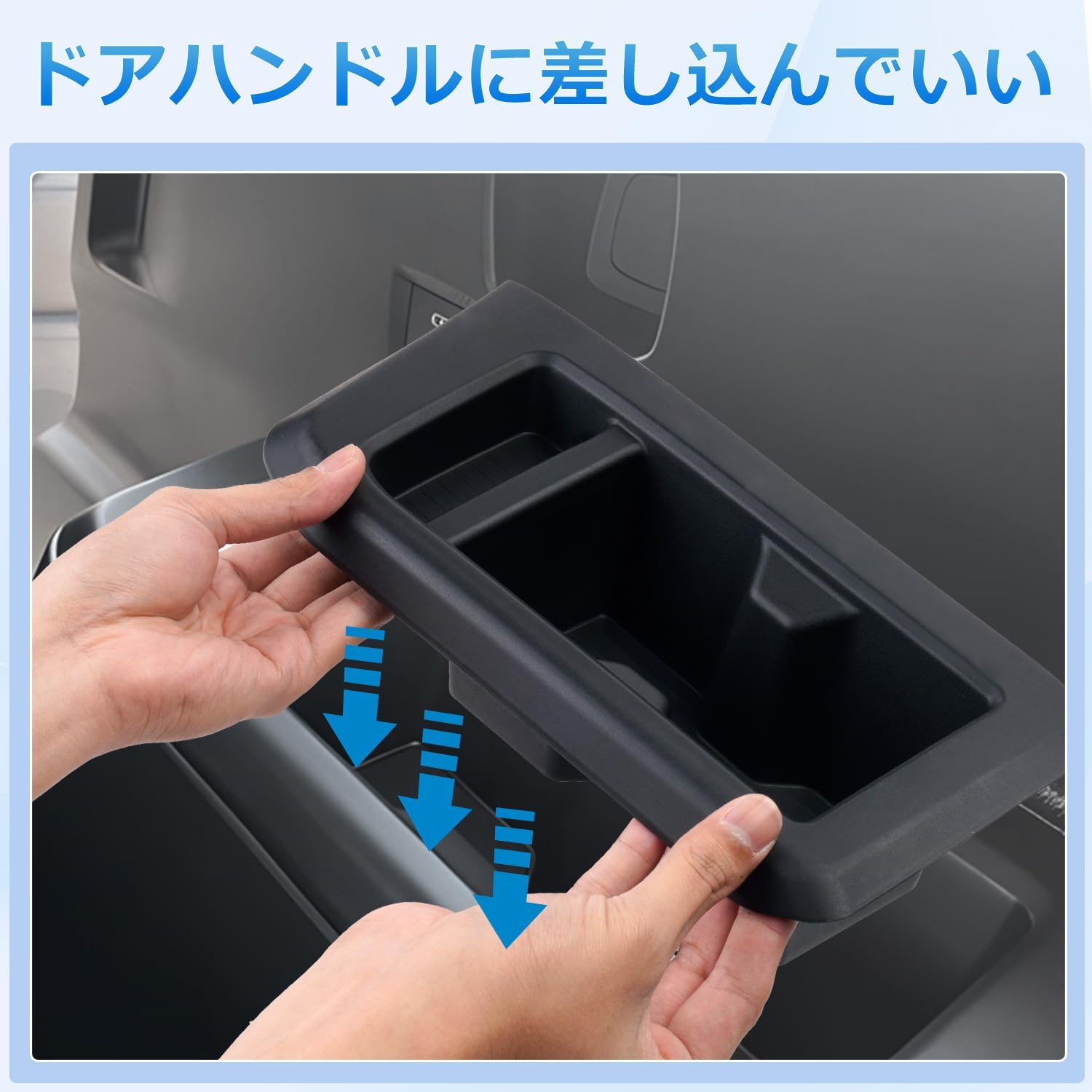 Cartist Toyota Land Cruiser 250 Rankle 250 Door Cup Holder TPE Material Fits 2024 to Current 3rd Row Specifications Shock Absorption Front Door Drink Holder Anti Skid Storage Box Dedicated Design