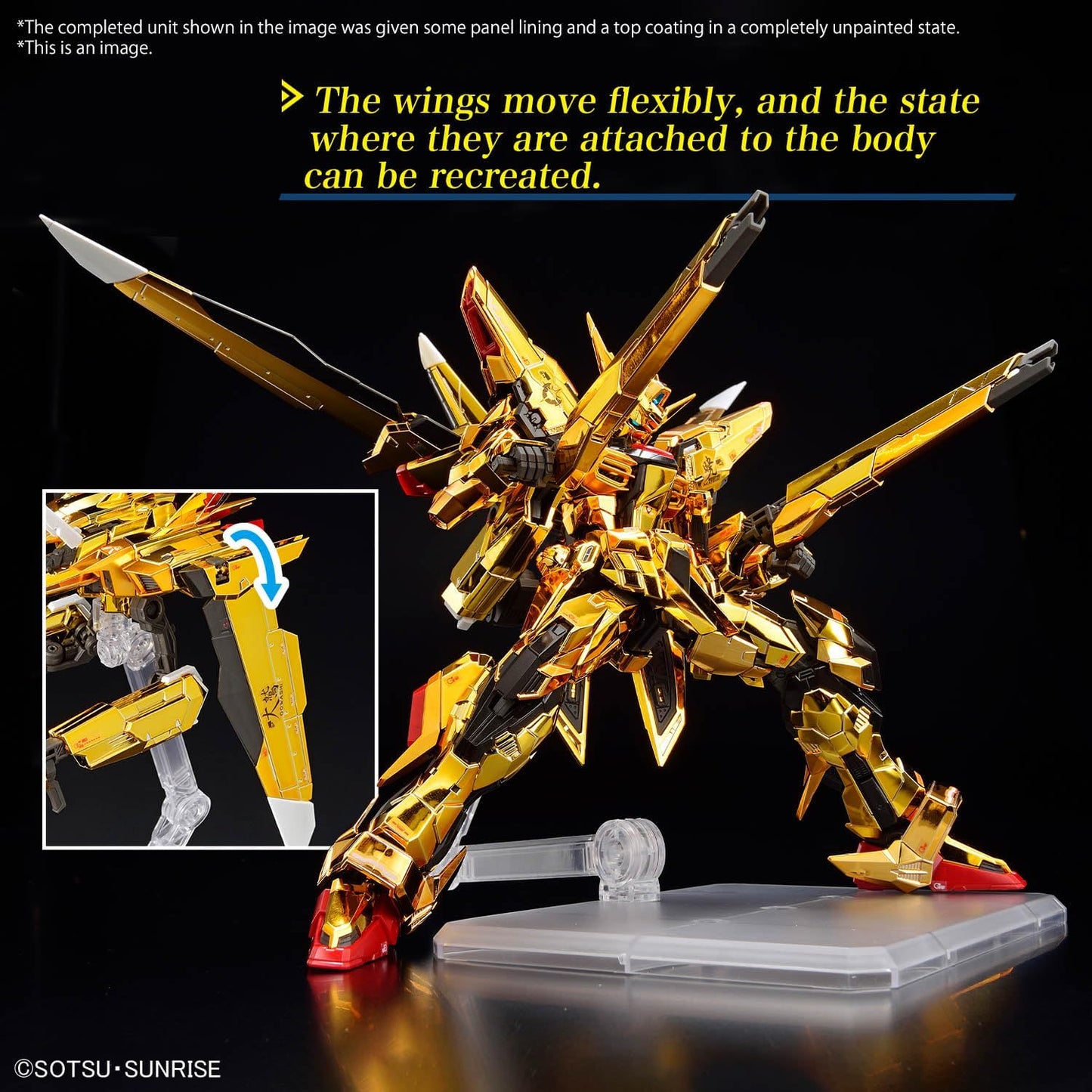Bandai Spirits RG Mobile Suit Gundam SEED DESTINY Akatsuki Gundam (Steller's Eagle Equipment), 1/144 Scale, Color-coded Plastic Model