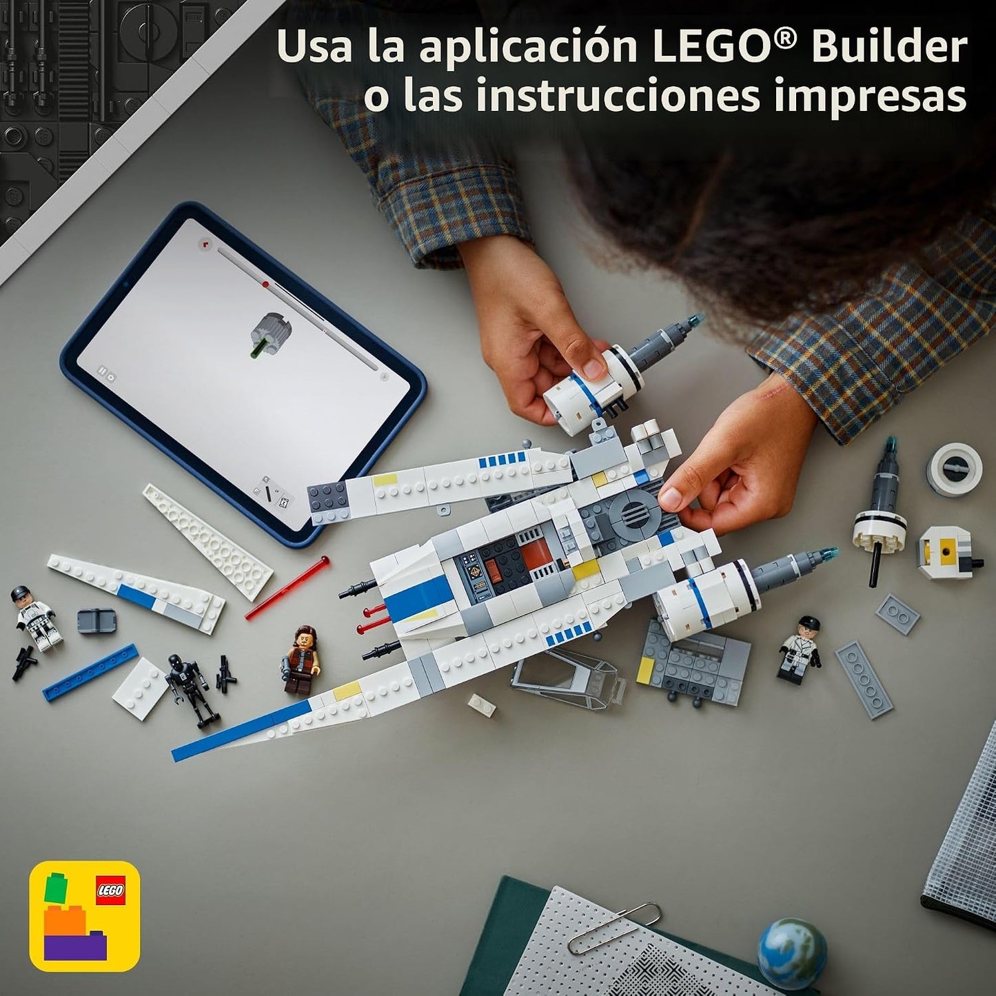 LEGO Star Wars Conjunto de Construcción U-Wing de los Rebeldes - Incluye a Cassian Andor, Dedra Meero y K-2SO - Juguete de Acción Modelo para Fans de Andor - Idea de Regalo de Cumpleaños para Niños