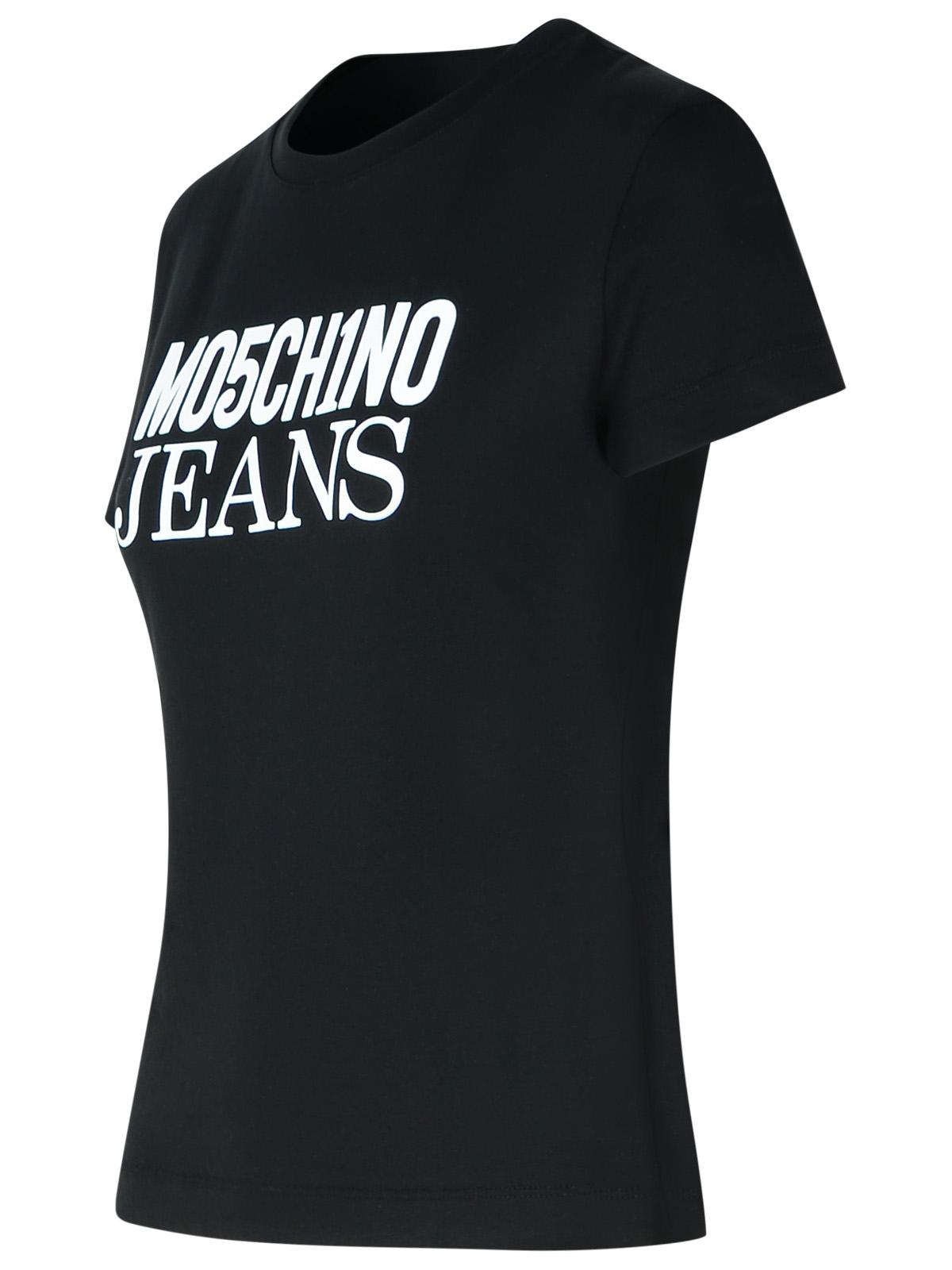 Moschino モスキーノジーンズブラックコットンTシャツ - Image 6