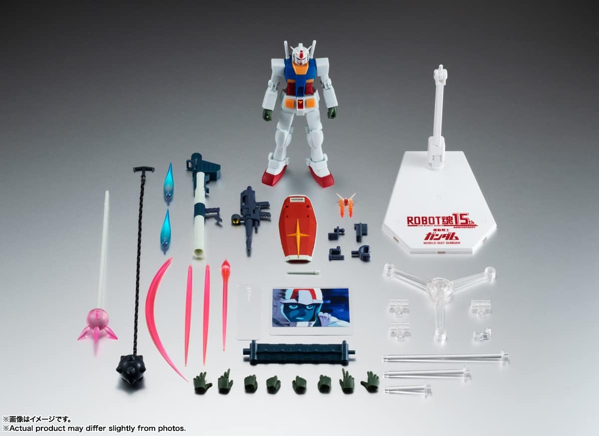 BANDAI SPIRITS ROBOT Spirits Mobile Suit Gundam RX-78-2 Gundam Version A.N.I.M.E. Robot Spirits 15th ANNIVERSARY Approx. 4.9 inches (125 mm) ABS & PVC Pre-painted Action Figure