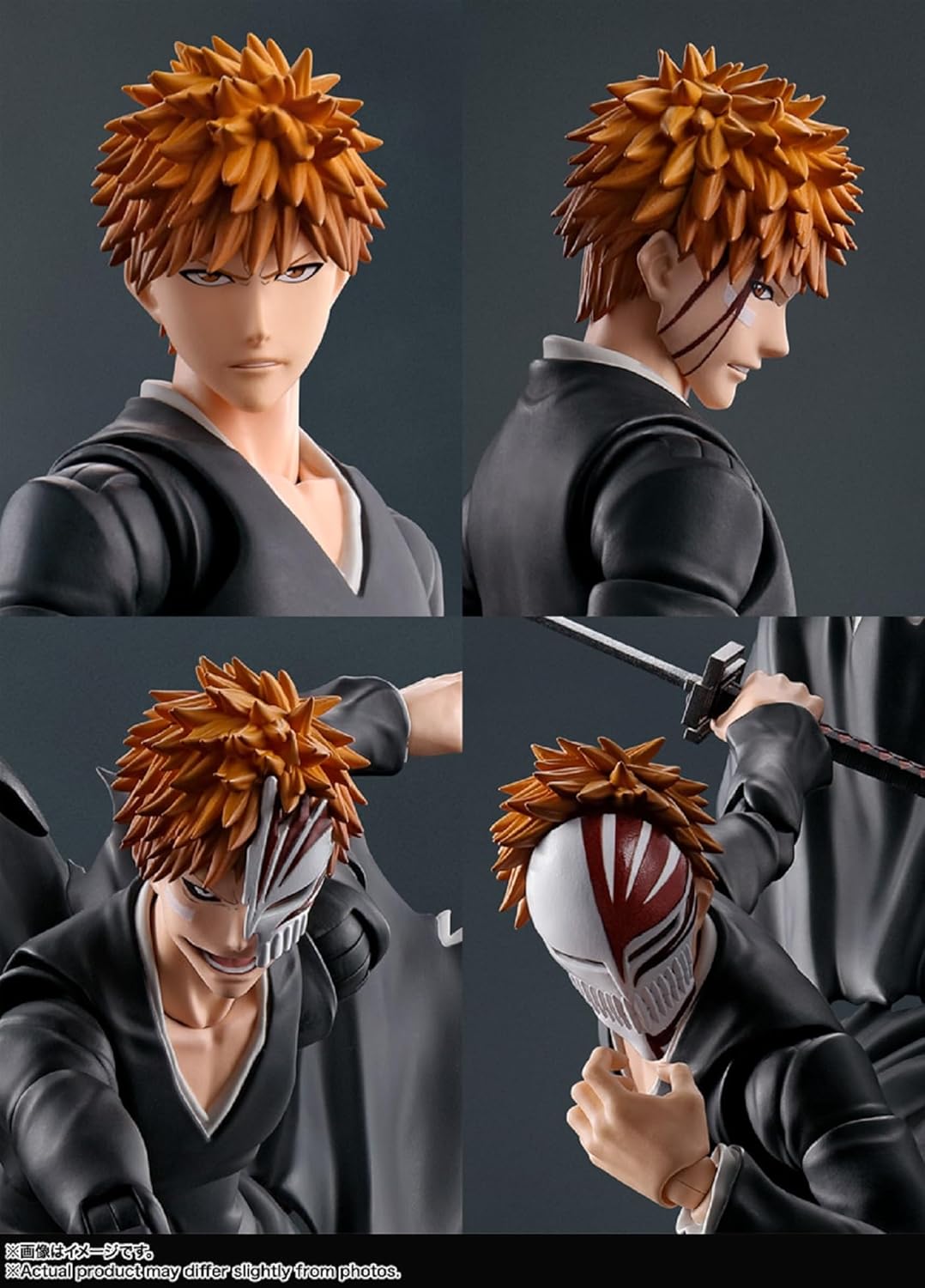 TAMASHII NATIONS S.H. Figuarts BLEACH Kurosaki Ichigo Tsuki Fang Tsuki Tsuki Tenju Approx. 6.1 inches (155 mm), PVC & ABS Pre-painted Action Figure