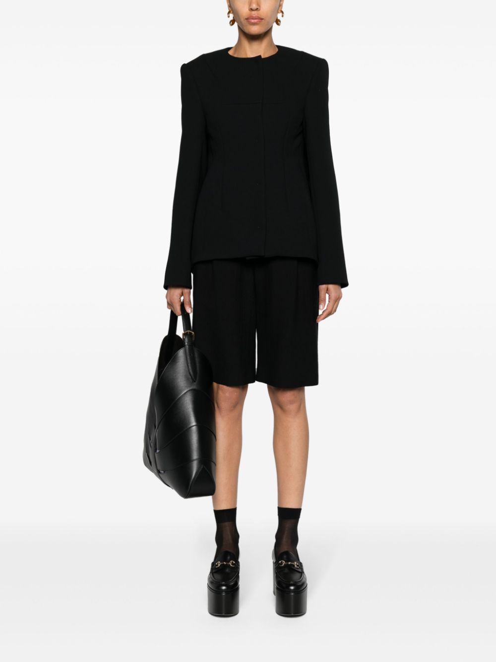 Sportmax SportMaxファッションテーラードカラーレスジャケット - Image 6