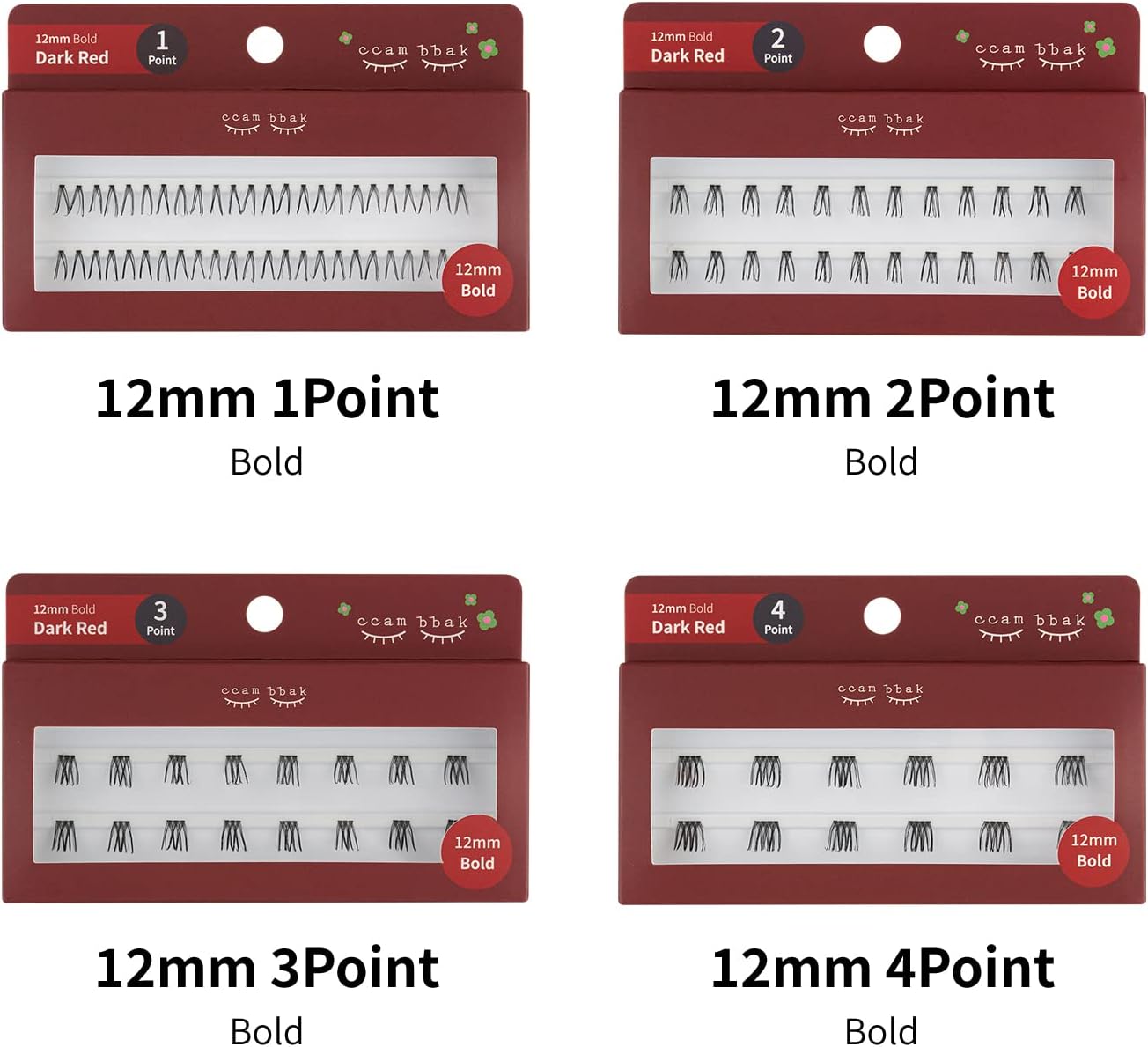 CCAMBBAK Kampak Bold Partial False Eyelash Eyelash Extensions Semi-Permanent Idle Type 0.4 - 0.5 inches (10 - 12 mm) Eyelash Self False Eyelashes, Natural, Popular, DIY False Eyelashes (0.4 inch (10