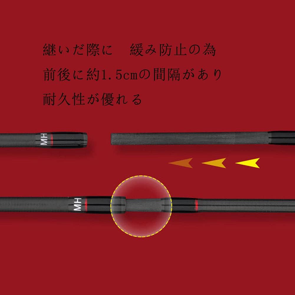 M Style Fishing Rod, Super Light Lure Rod, Sea Bass Rod, Carbon Fiber Fishing Rod, Casting, Spinning Rod, Sea Fishing Rod, Far Throw Fishing Rod, 2-Strand (Transition) 5.6 ft (1.68 M/1.8 M/2.1 M/2.4