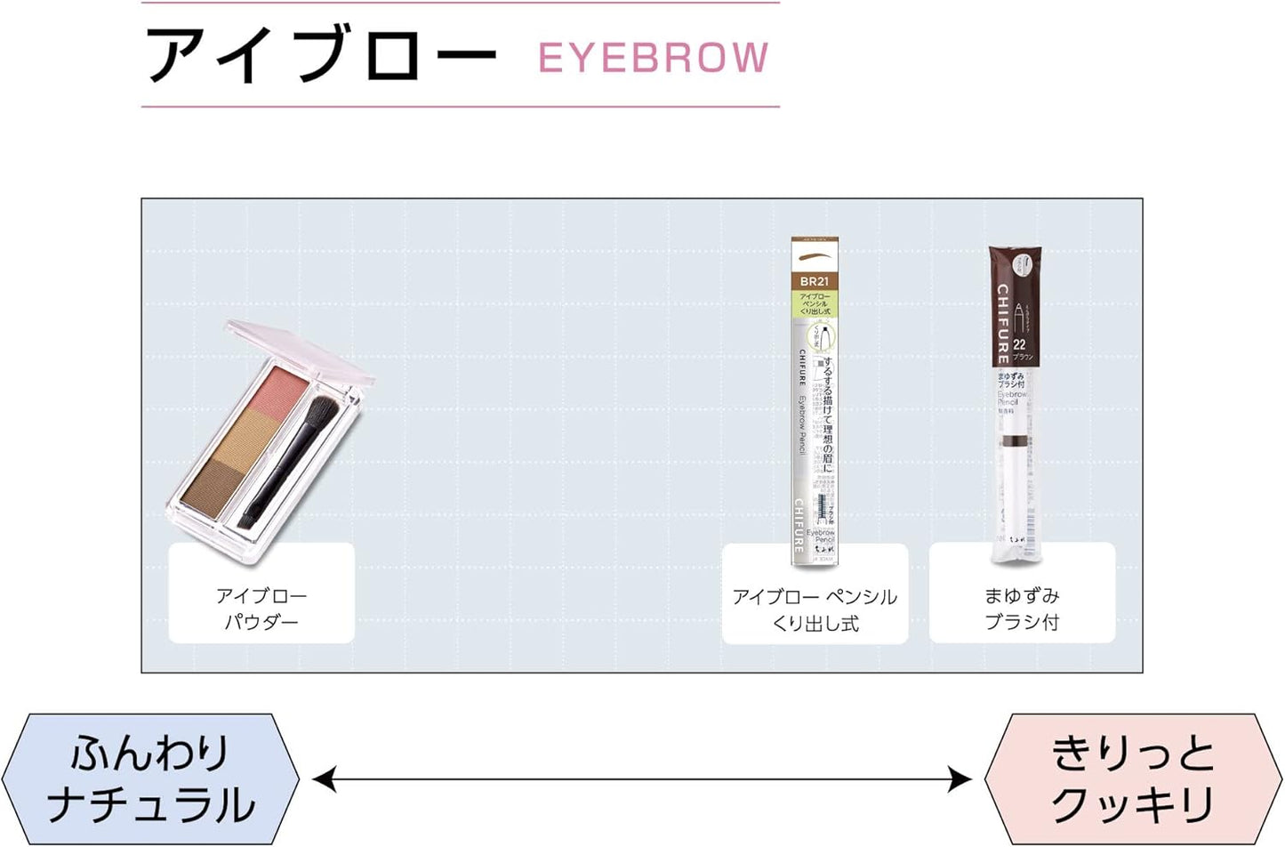 Chifure Eyebrow Pencil Hollow Out 23 Pink Brown 1.0 pcs