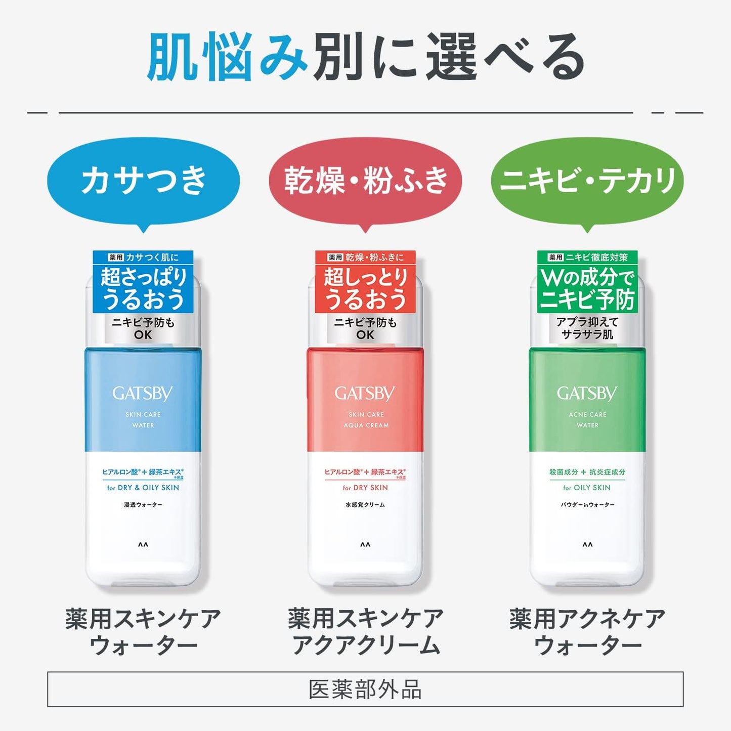 GATSBY Men's All-in-One Acne Care Water for Medicated Acne Care