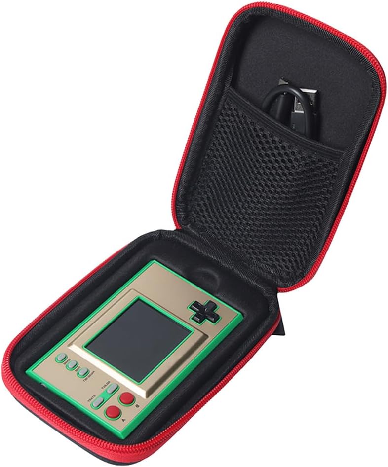 収納ポーチ forゲームやウオッチ収納バッグ for Game & Watch 収納ケース 硬質EVA防水保護キャリーケースゲーム機アクセサリー (レッド)