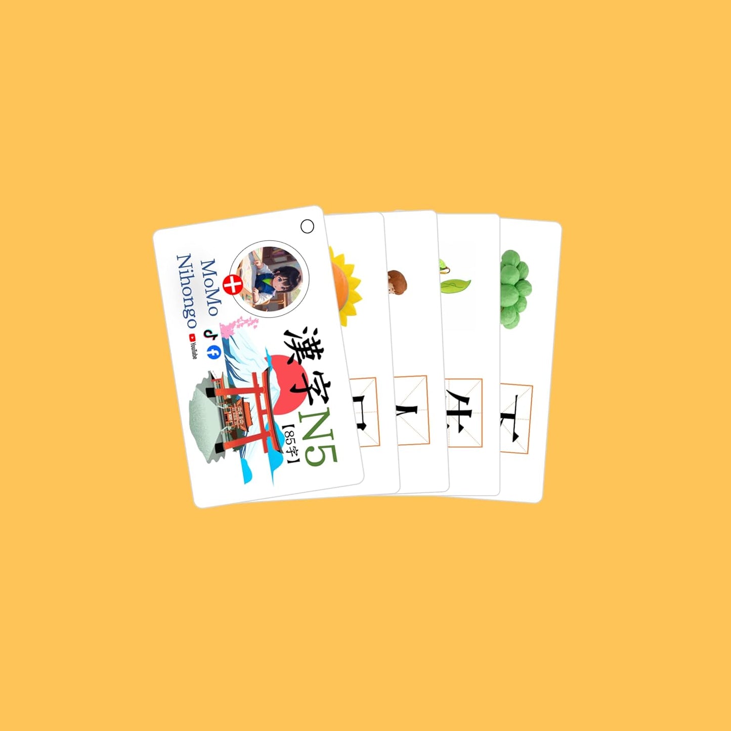N5 - JLPT N5 Kanji Flashcards Japanese Language Proficiency Test with English (日本語能力試験)