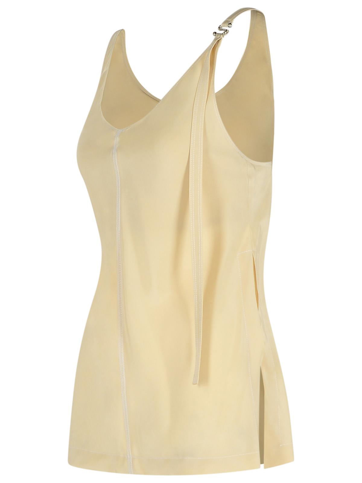 Sportmax SportMax 'WASER'ベージュビスコースタンクトップ - Image 6