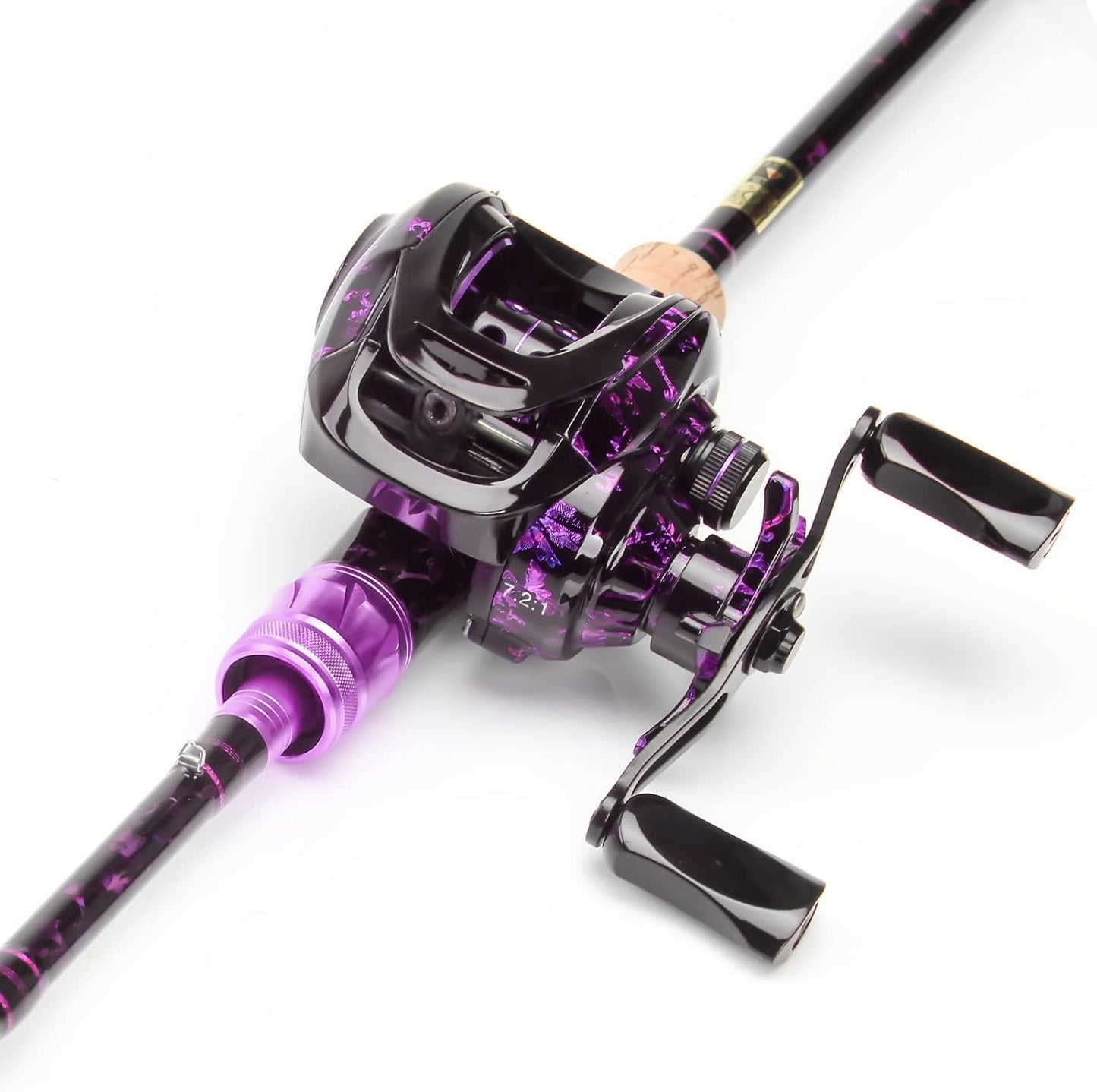 HAUT TON Snow Daemon Baitcasting Fishing Reel Beginner Edition Baitcaster Reel 17.64lb Max Drag 7.2:1 Gear Ratio 4+1BB Carbon Fiber Frame