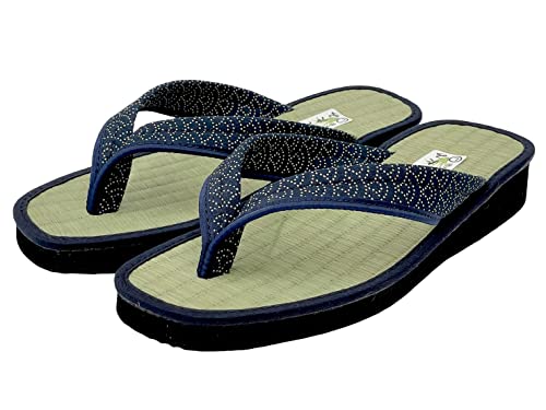 Daimei Shokai Men's Nose Strap Tatami Folding Japanese Pattern Japanese Style Sandals