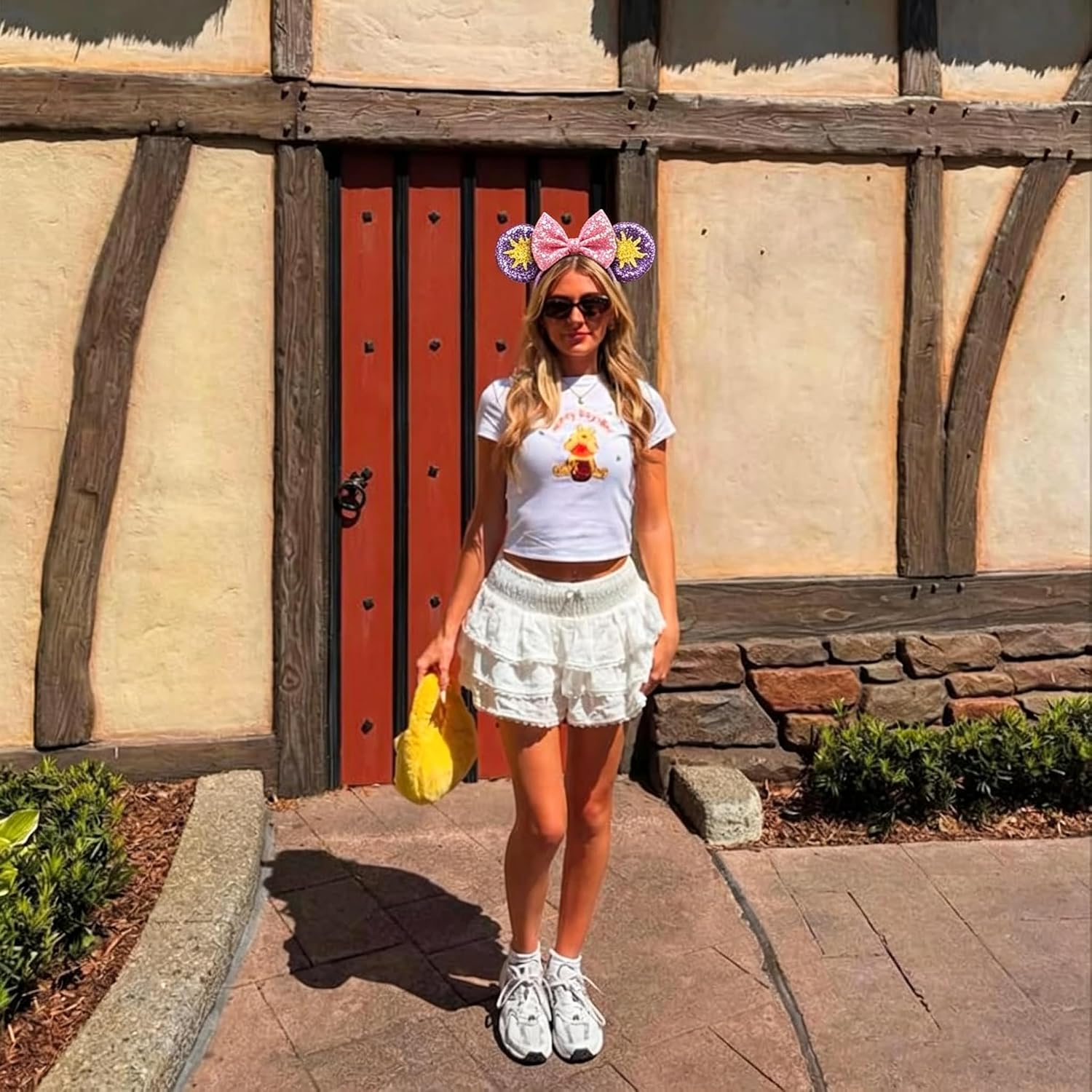 DRESHOW Mouse Ears Bow Sequins Party Decoration Cosplay Costume for Girls and Women