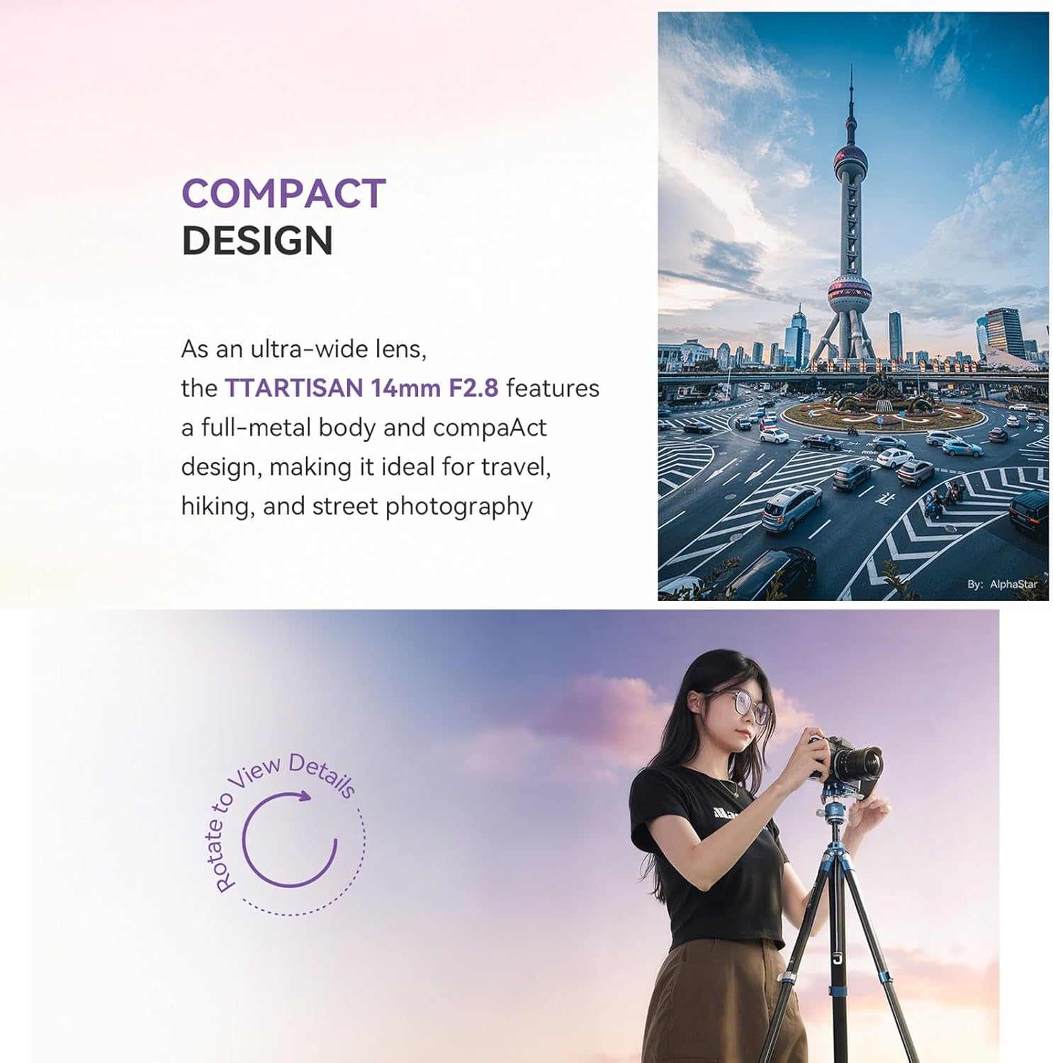 TTArtisan 14mm F2.8 RF Mount for Canon Ultra Wide Angle Full Frame Autofocus Prime Lens for Canon RF Mount Cameras