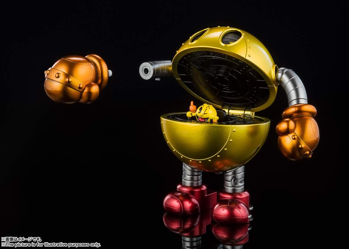 Tamashi Nations Super Alloy Pac Man, Approx. 4.1 inches (105 mm), ABS & Die-Cast Pre-Painted Action Figure