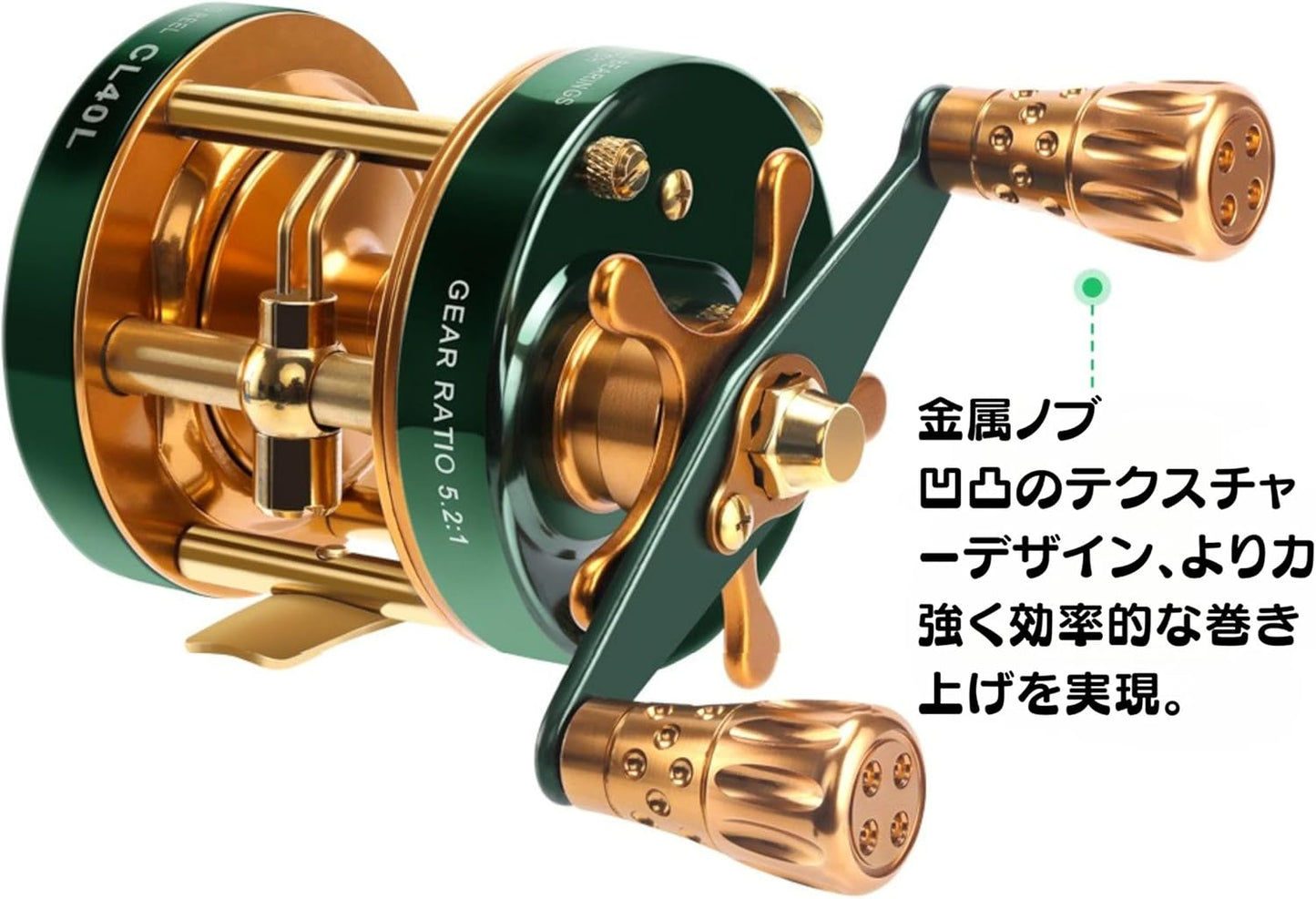 ベイトリール ビッグベイトリール リール 両軸リール 釣り ビッグベイトリール 右ハンドル 左ハンドル スロージギング ロックフィッシュ タイラバ [並行輸入品]