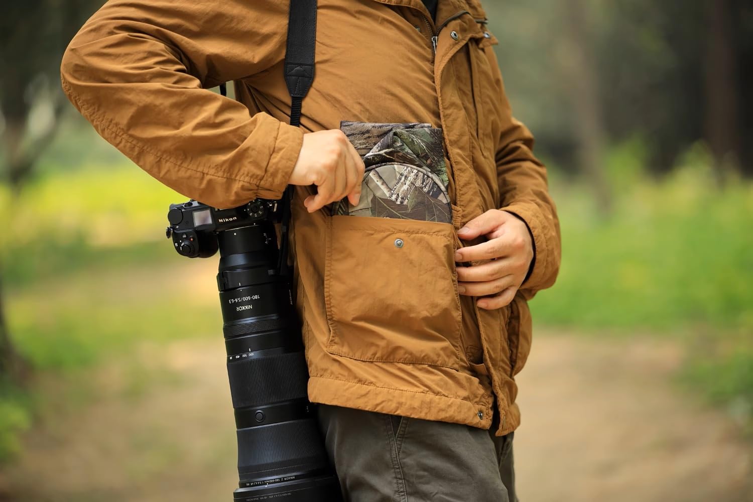 Rolanpro Camera Lens Protective Pouch for Nikon Z180-600, Nikon Z 600mm f6.3, Canon RF 200-800, Sony 200-600, Sigma 150-600mm Lens Pouch Bag Carrying Case, #5 Jungle Camo, Lenspouch