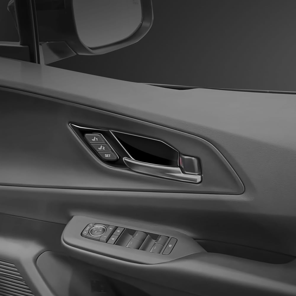 [GIKAKU] Toyota Prius 60 Series Exclusive Accessory Parts Inside Handle Panel Inner Door Bowl Cover PRIUS 60 Series Inner Door Handle Panel Interior Panel Dress Up Interior Parts Garnish (Piano Black)