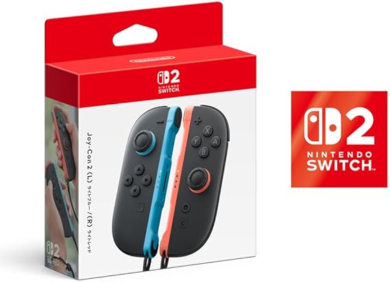【任天堂純正品】Joy-Con 2 (L) ライトブルー/(R) ライトレッド 【Amazon.co.jp限定特典】Nintendo Switch 2 ロゴデザインステッカー 同梱