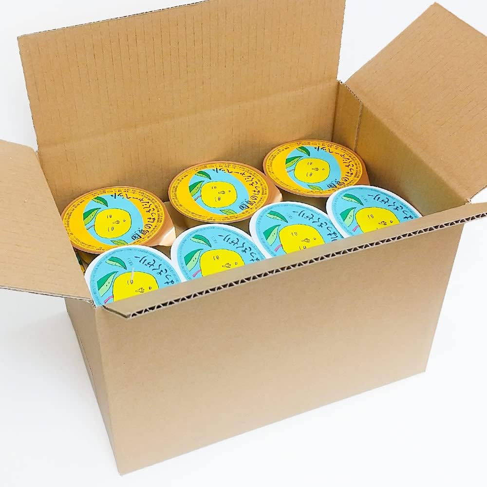 Hiroshima Confectionery Innoshima Hassaku Jelly, 2.7 oz (78 g), 16 Pieces, Hassaku Sherbet 2.6 oz (75 g), 12 Pieces, 28 Pieces Together, tau Hiroshima Prefecture Hassaku Jelly, Sherbet, Souvenir