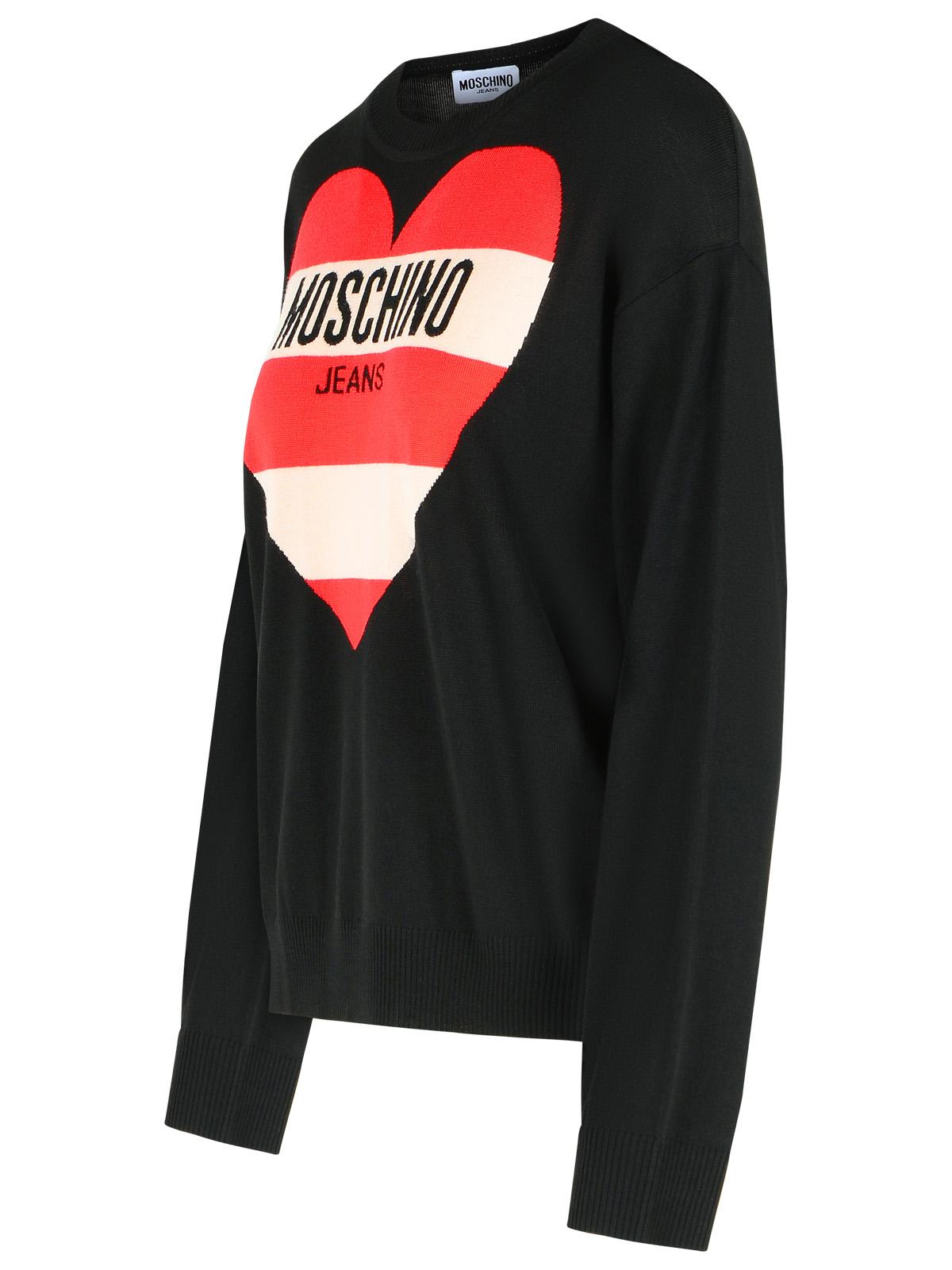 Moschino モスキーノジーンズブラックバージンウールセーター - Image 6