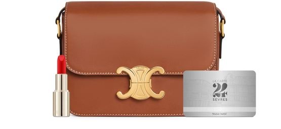 CELINE Teen Triomphe bag in natural calfskin - Image 6