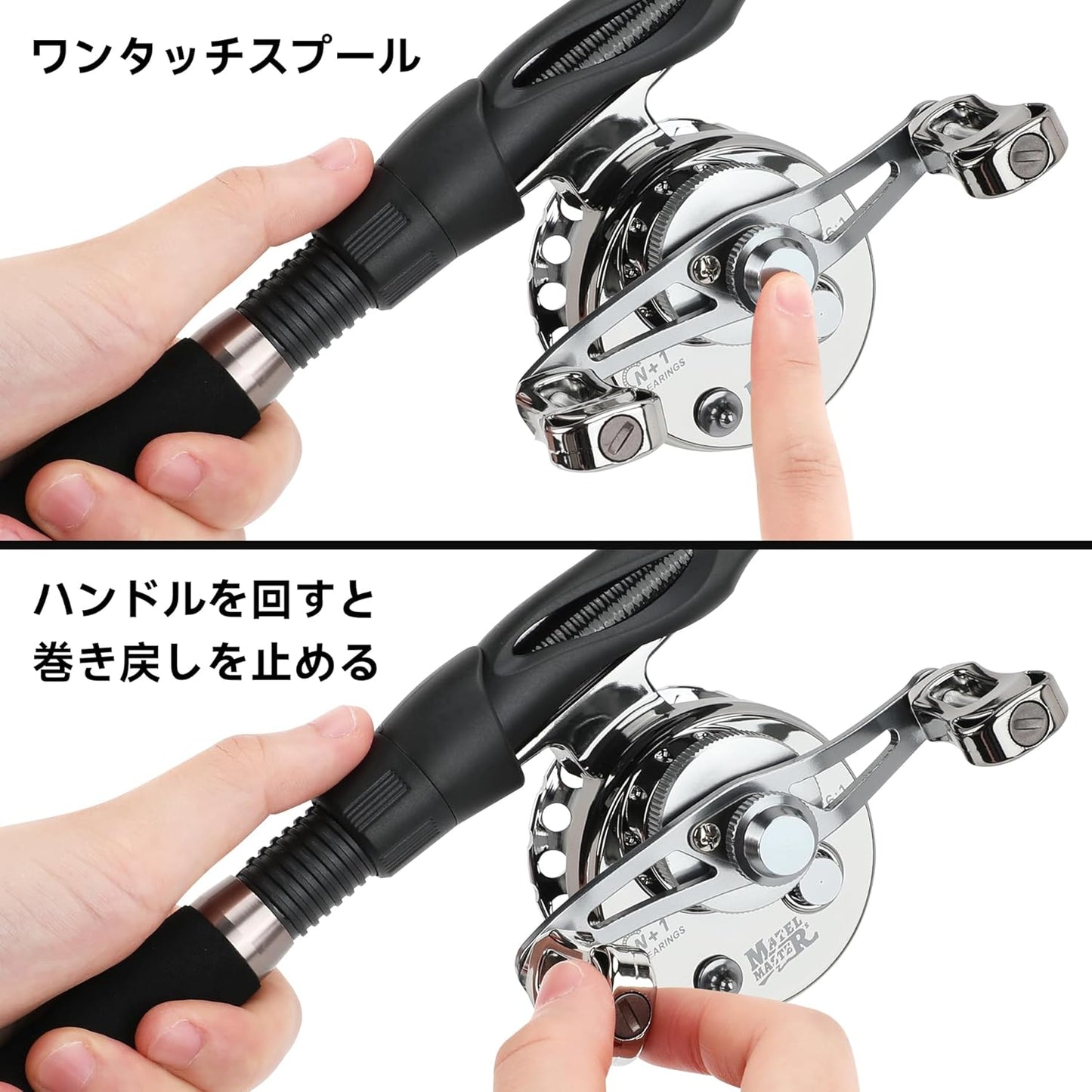 Sanrike Raft Reel, Chinu Reel, Raft Fishing, All Metal, Drop In, Gear Ratio, 3.6:1, Right Winding, Drag Force, 11.0 lbs (5 kg), Squid Reel, Casserole Fishing, Ice Fishing (Metal Plating/Right Winder)