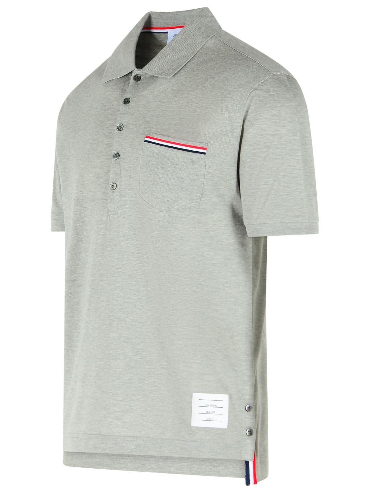 Thom Thom Browne Grey Cotton Polo Shirt - Image 6