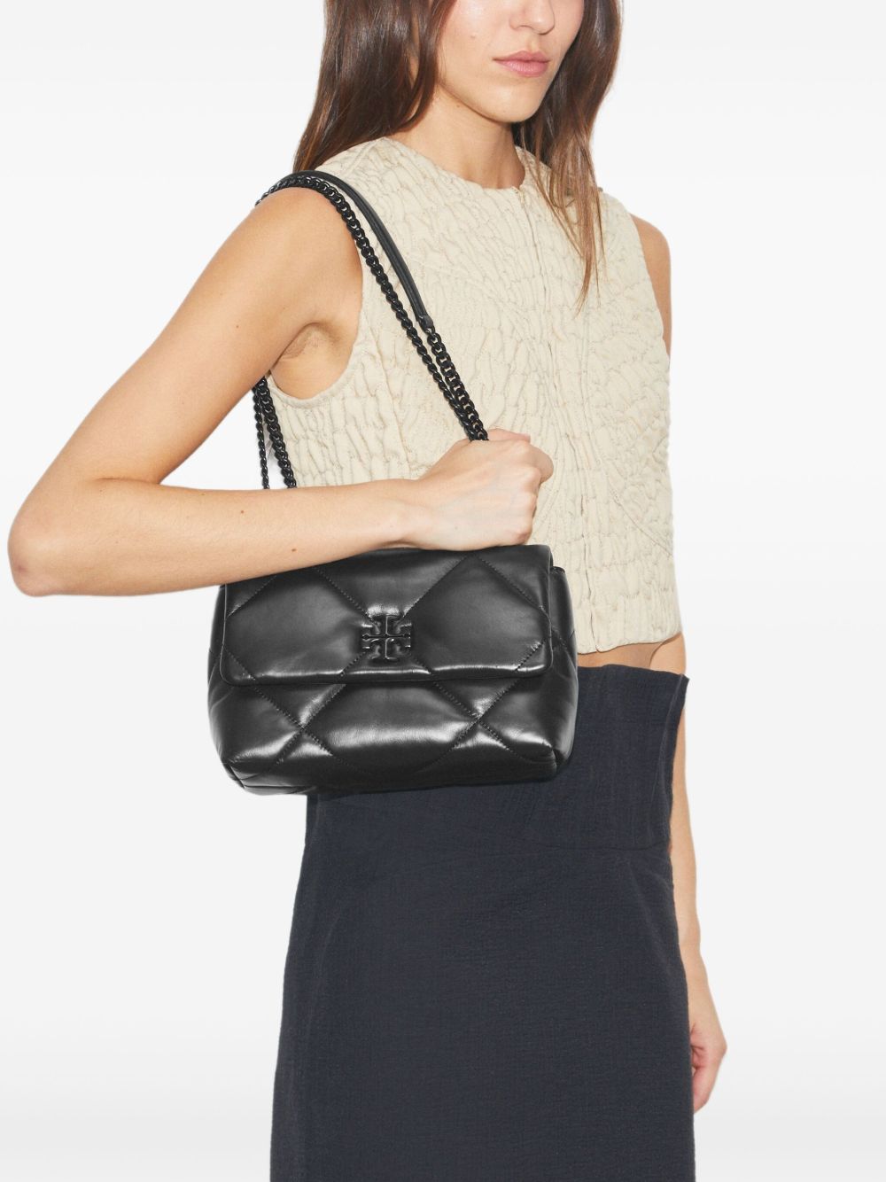 Tory Tory Burch Kira Diamond Leather Shourdle Bag - Image 6