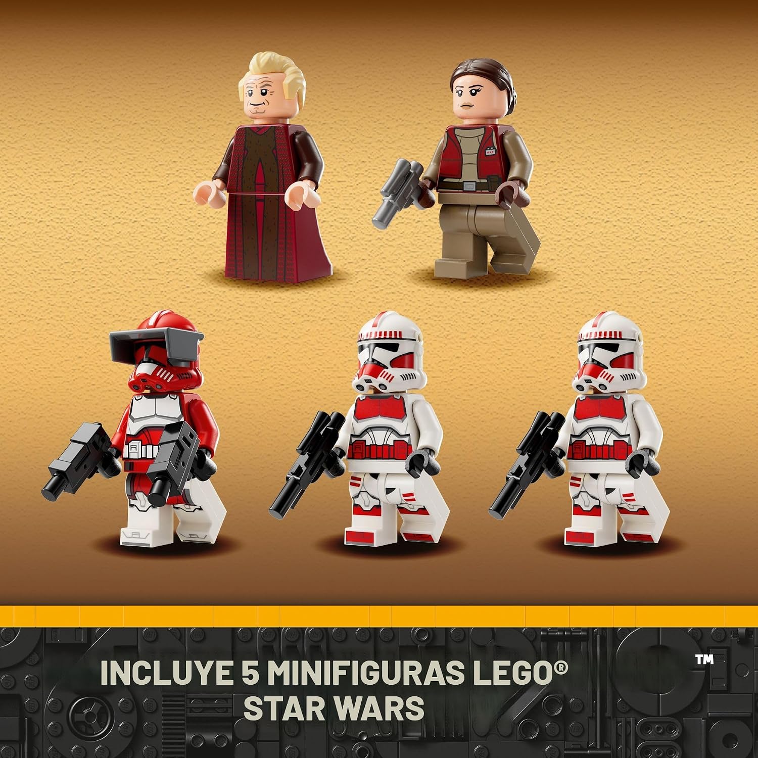 LEGO Star Wars Nave de combate Coruscant Guard 75354 Juguete para construir Star Wars para niños de 9 años, idea de regalo para fanáticos de Star Wars, incluyendo el canciller Palpatine, Padme y 3 minifiguras de soldado clon