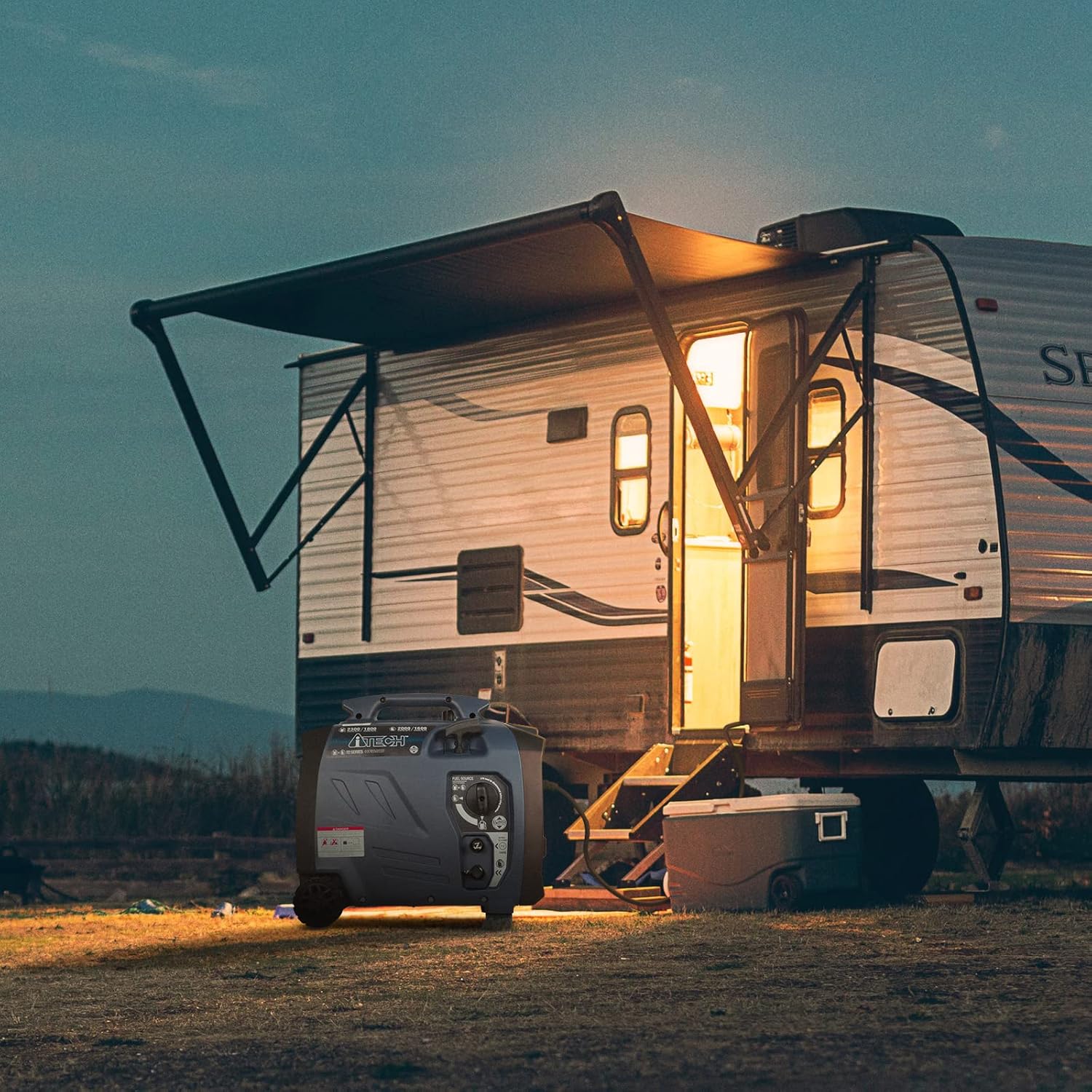 A-ITECH 2300ワット デュアル燃料 RV対応 ポータブルインバーター発電機 小型 超静音操作 家庭や緊急時用 EPA&CARB準拠 AT20-223001