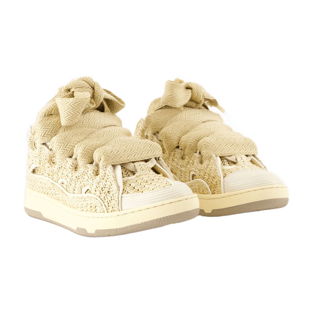 Lanvin 縁石スニーカーランビン合成ベージュ - Image 6