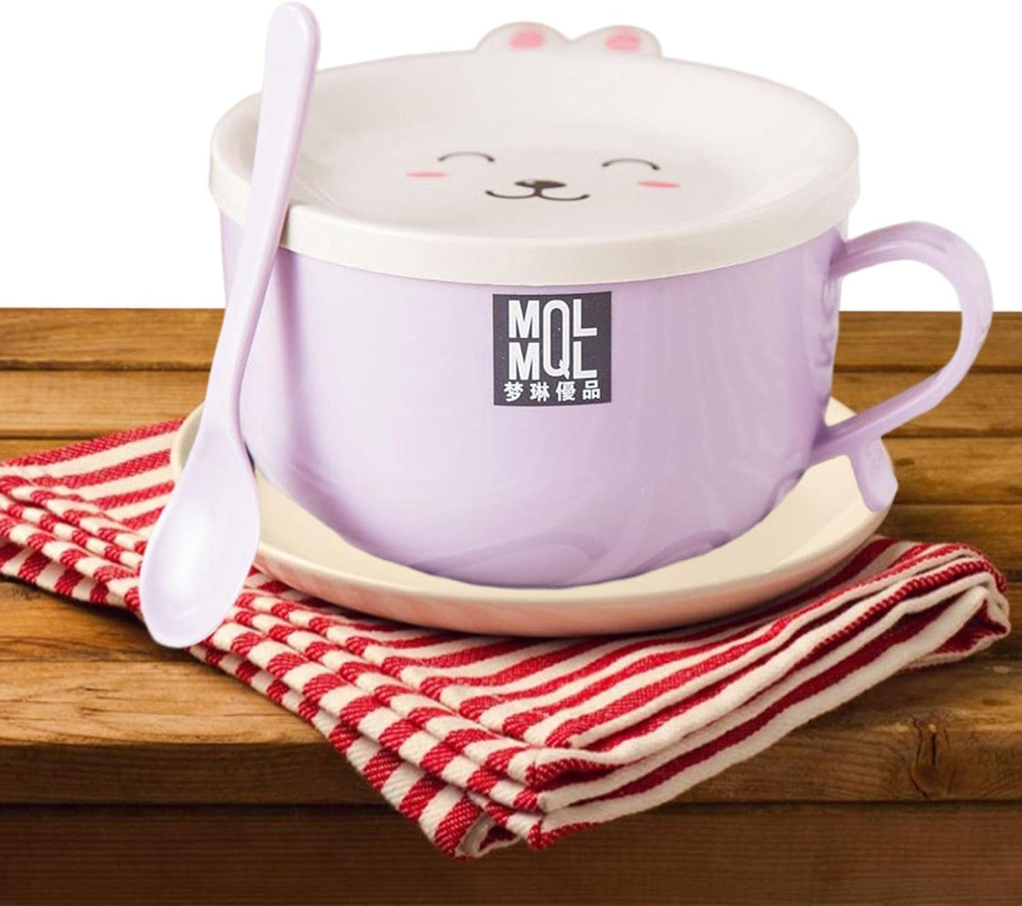 Ramen bowl with lid, cute cat instant ramen bowl, ramen bowl with chopsticks and spoon, ramen rice cooker soup bowl, salad bowl, cereal bowl, pasta bowl, dessert bowl with handle, udon, soba,